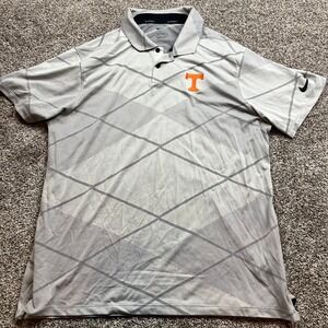 Tennessee Volunteers  Nike Golf Polo Shirt Mens XL Orange T Dri Fit Gray